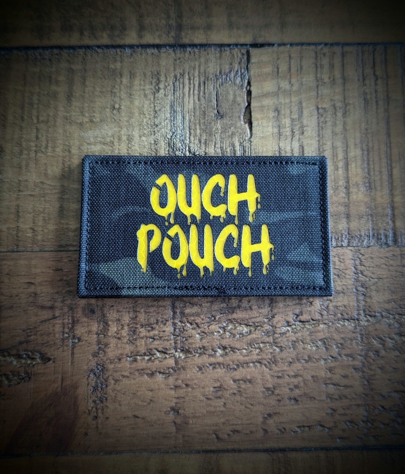 Ouch Pouch - 2x3 Patch - Overstock Black w/ Red